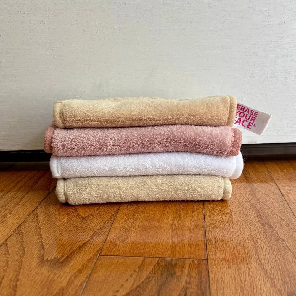 Erase Your Face Reusable Makeup Remover Cloths 4 Pack Soft Plush